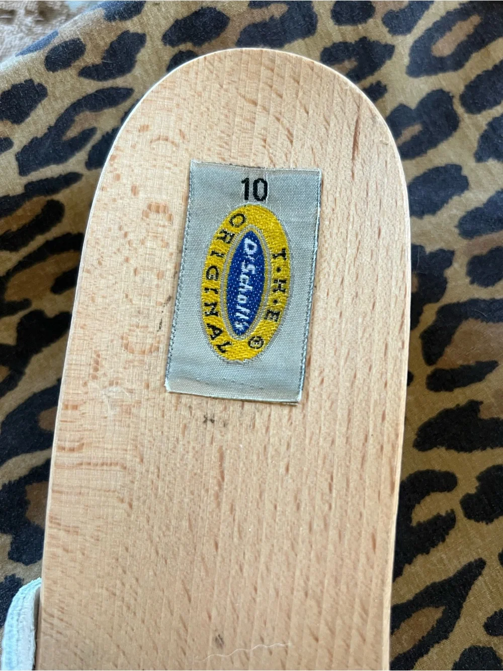 Vintage Dr Scholls Original Wooden Exercise Sandal Clog White Size 10 - Picture 2 of 3
